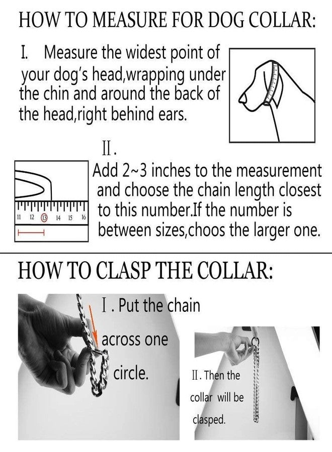 Smart Pups Brass Heavy Duty Diamond Cut Gold Dog Choke Chain Training Collar No-10, 18 Inch - Image 5